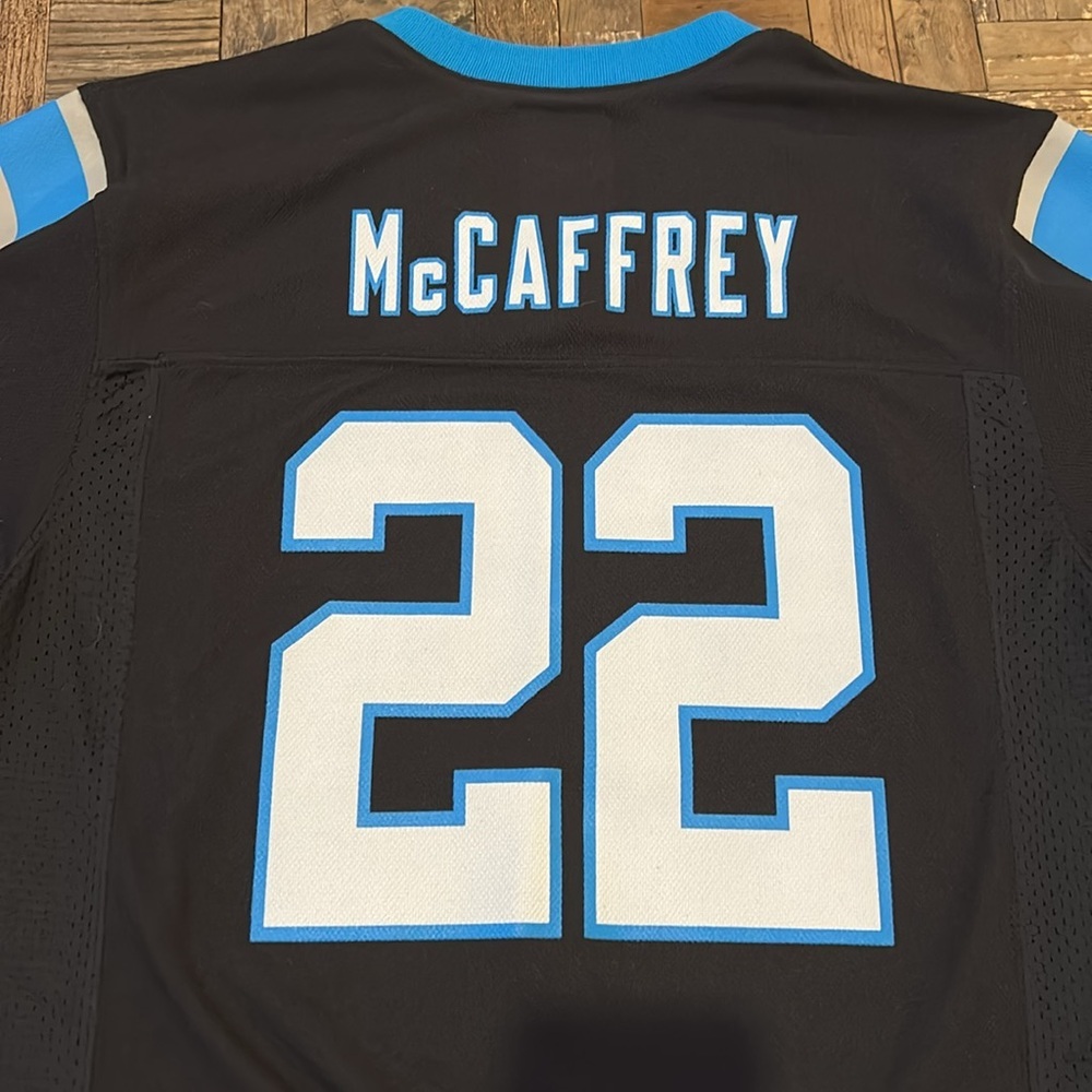 Carolina Panthers Christian McCaffrey Youth Jersey Size Large - Picture 9 of 10